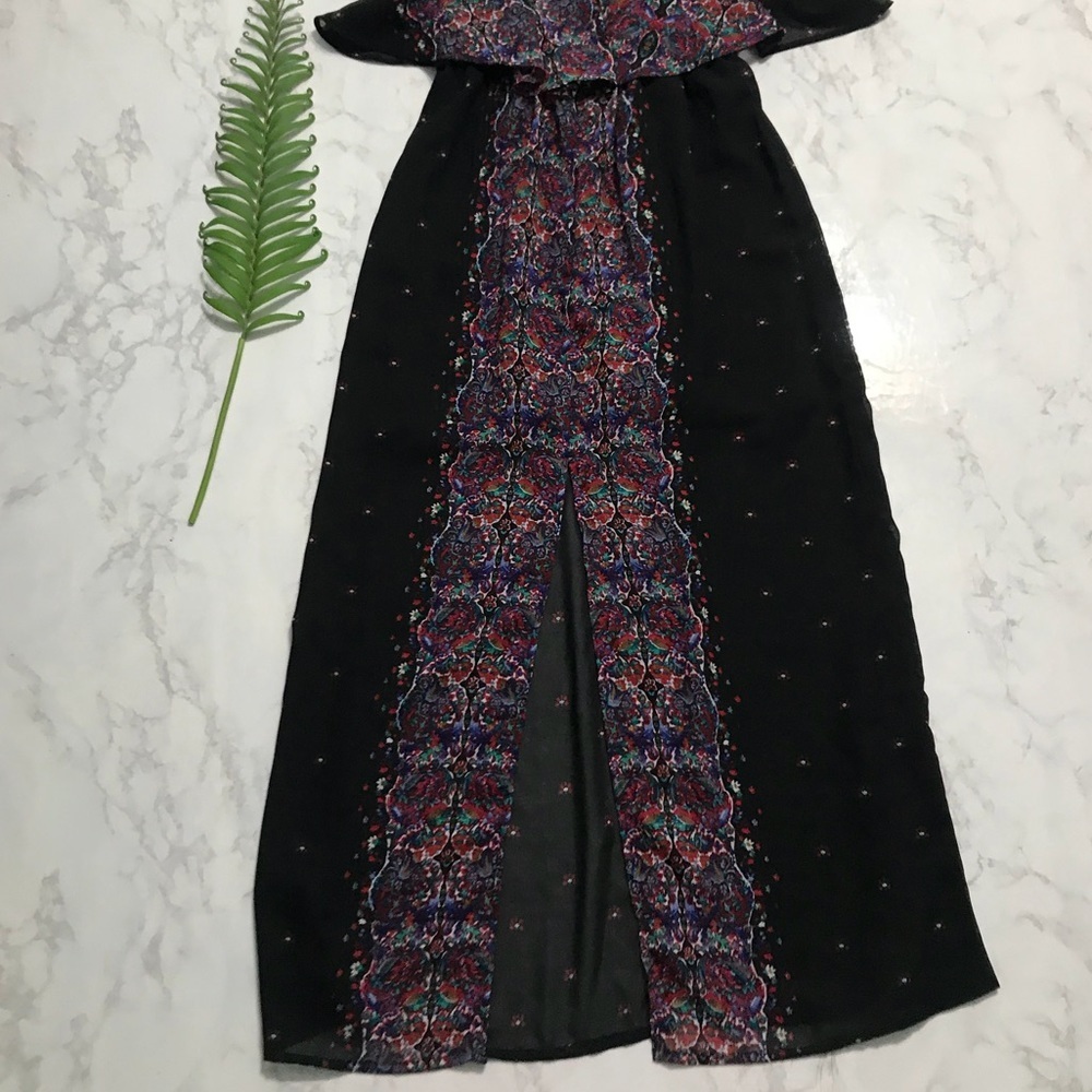 Japna sleeveless flutter maxi dress front slit m - Picture 4 of 8